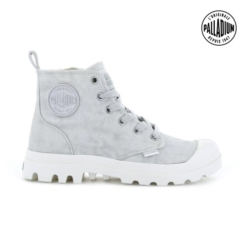 Palladium Pampa Zip Desertwash Women's Boots Light Grey | UK D597-HTZ